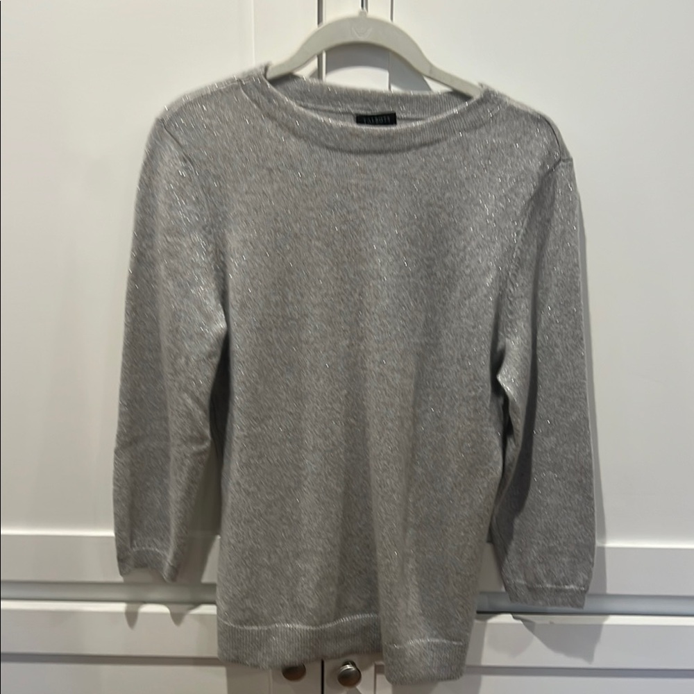 Talbots Cashmere Silver Sparkle Sweater